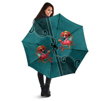 Western Yoke Umbrella Flamingo Relax Cowboy Style - Wonder Print Shop