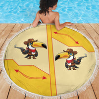 Western Yoke Beach Blanket Toucan Cowboy Style - Wonder Print Shop