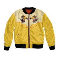 Western Yoke Bomber Jacket Toucan Cowboy Style - Wonder Print Shop