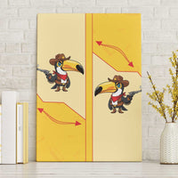 Western Yoke Canvas Wall Art Toucan Cowboy Style - Wonder Print Shop