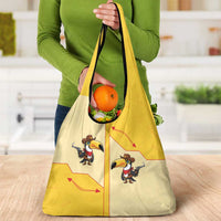 Western Yoke Grocery Bag Toucan Cowboy Style - Wonder Print Shop