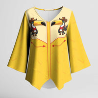 Western Yoke Kimono Sleeve Blouse Toucan Cowboy Style - Wonder Print Shop
