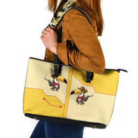 Western Yoke Leather Tote Bag Toucan Cowboy Style - Wonder Print Shop