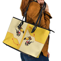 Western Yoke Leather Tote Bag Toucan Cowboy Style - Wonder Print Shop