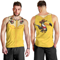 Western Yoke Men Tank Top Toucan Cowboy Style - Wonder Print Shop
