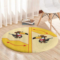 Western Yoke Round Carpet Toucan Cowboy Style - Wonder Print Shop