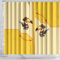 Western Yoke Shower Curtain Toucan Cowboy Style - Wonder Print Shop