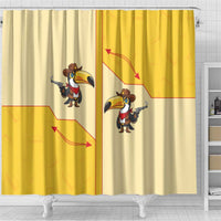 Western Yoke Shower Curtain Toucan Cowboy Style - Wonder Print Shop