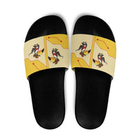 Western Yoke Slide Sandals Toucan Cowboy Style - Wonder Print Shop