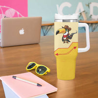 Western Yoke Tumbler With Handle Toucan Cowboy Style - Wonder Print Shop