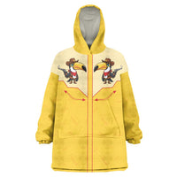 Western Yoke Wearable Blanket Hoodie Toucan Cowboy Style - Wonder Print Shop