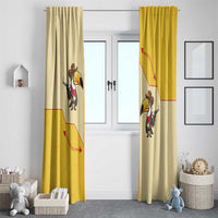 Western Yoke Window Curtain Toucan Cowboy Style - Wonder Print Shop