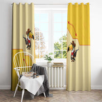 Western Yoke Window Curtain Toucan Cowboy Style - Wonder Print Shop