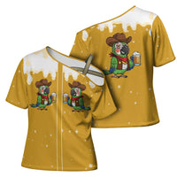 Western Yoke Cross Shoulder Shirt Drunk Parrot Cowboy Style - Wonder Print Shop