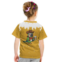 Western Yoke Kid T Shirt Drunk Parrot Cowboy Style - Wonder Print Shop