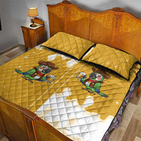 Western Yoke Quilt Bed Set Drunk Parrot Cowboy Style - Wonder Print Shop