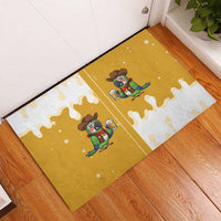 Western Yoke Rubber Doormat Drunk Parrot Cowboy Style - Wonder Print Shop