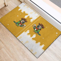 Western Yoke Rubber Doormat Drunk Parrot Cowboy Style - Wonder Print Shop