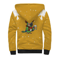 Western Yoke Sherpa Hoodie Drunk Parrot Cowboy Style - Wonder Print Shop