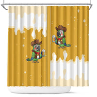 Western Yoke Shower Curtain Drunk Parrot Cowboy Style - Wonder Print Shop
