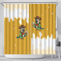Western Yoke Shower Curtain Drunk Parrot Cowboy Style - Wonder Print Shop