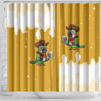 Western Yoke Shower Curtain Drunk Parrot Cowboy Style - Wonder Print Shop