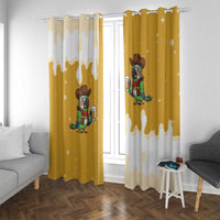 Western Yoke Window Curtain Drunk Parrot Cowboy Style - Wonder Print Shop