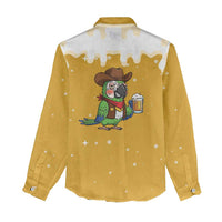 Western Yoke Women Casual Shirt Drunk Parrot Cowboy Style - Wonder Print Shop