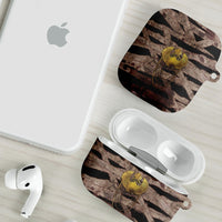 African Halloween Egypt Mummy Wrap AirPods Case Golden Winged Scarab Badge