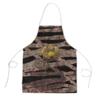 African Halloween Egypt Mummy Wrap Apron Golden Winged Scarab Badge