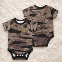 African Halloween Egypt Mummy Wrap Baby Onesie Golden Winged Scarab Badge