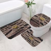 African Halloween Egypt Mummy Wrap Bathroom Set Golden Winged Scarab Badge