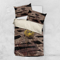 African Halloween Egypt Mummy Wrap Bedding Set Golden Winged Scarab Badge