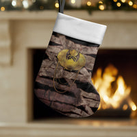African Halloween Egypt Mummy Wrap Christmas Stocking Golden Winged Scarab Badge