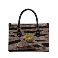 African Halloween Egypt Mummy Wrap Leather Bag Golden Winged Scarab Badge