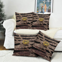 African Halloween Egypt Mummy Wrap Pillow Cover Golden Winged Scarab Badge