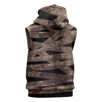 African Halloween Egypt Mummy Wrap Sleeveless Hoodie Golden Winged Scarab Badge