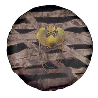 African Halloween Egypt Mummy Wrap Spare Tire Cover Golden Winged Scarab Badge