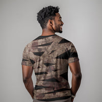 African Halloween Egypt Mummy Wrap T shirt Golden Winged Scarab Badge