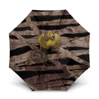 African Halloween Egypt Mummy Wrap Umbrella Golden Winged Scarab Badge