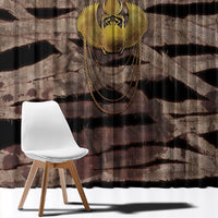 African Halloween Egypt Mummy Wrap Window Curtain Golden Winged Scarab Badge