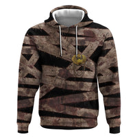 African Halloween Egypt Mummy Wrap Zip Hoodie Golden Winged Scarab Badge