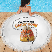 Halloween Ready For Candy Corn Beach Blanket Creepy Ant Trail