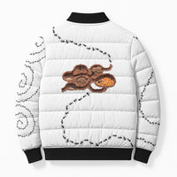 Halloween Ready For Candy Corn Bomber Puffer Jacket Creepy Ant Trail