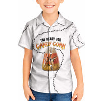 Halloween Ready For Candy Corn Kid Hawaiian Shirt Creepy Ant Trail