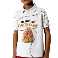 Halloween Ready For Candy Corn Kid Polo Shirt Creepy Ant Trail