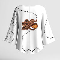 Halloween Ready For Candy Corn Kimono Sleeve Blouse Creepy Ant Trail