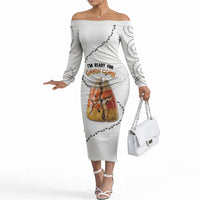 Halloween Ready For Candy Corn Off The Shoulder Long Sleeve Dress Creepy Ant Trail