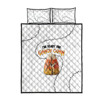 Halloween Ready For Candy Corn Quilt Bed Set Creepy Ant Trail