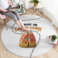 Halloween Ready For Candy Corn Round Carpet Creepy Ant Trail